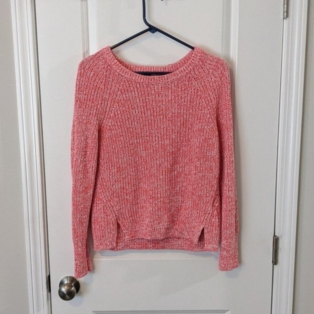 GAP 100% COTTON Long Sleeve Pullover Pink Knit Sweater Small